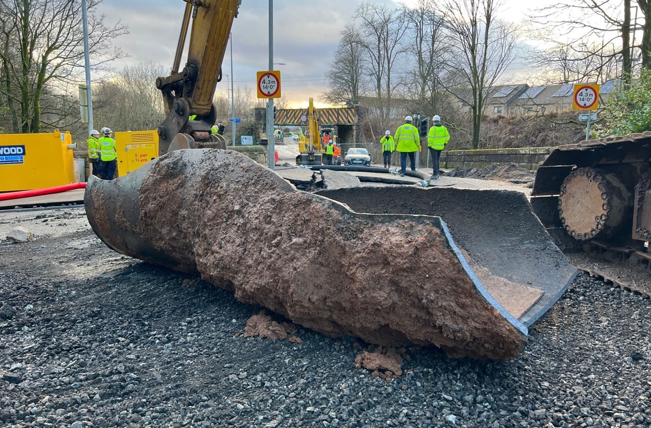 The water main which burst in Milngavie was over 160 years old
